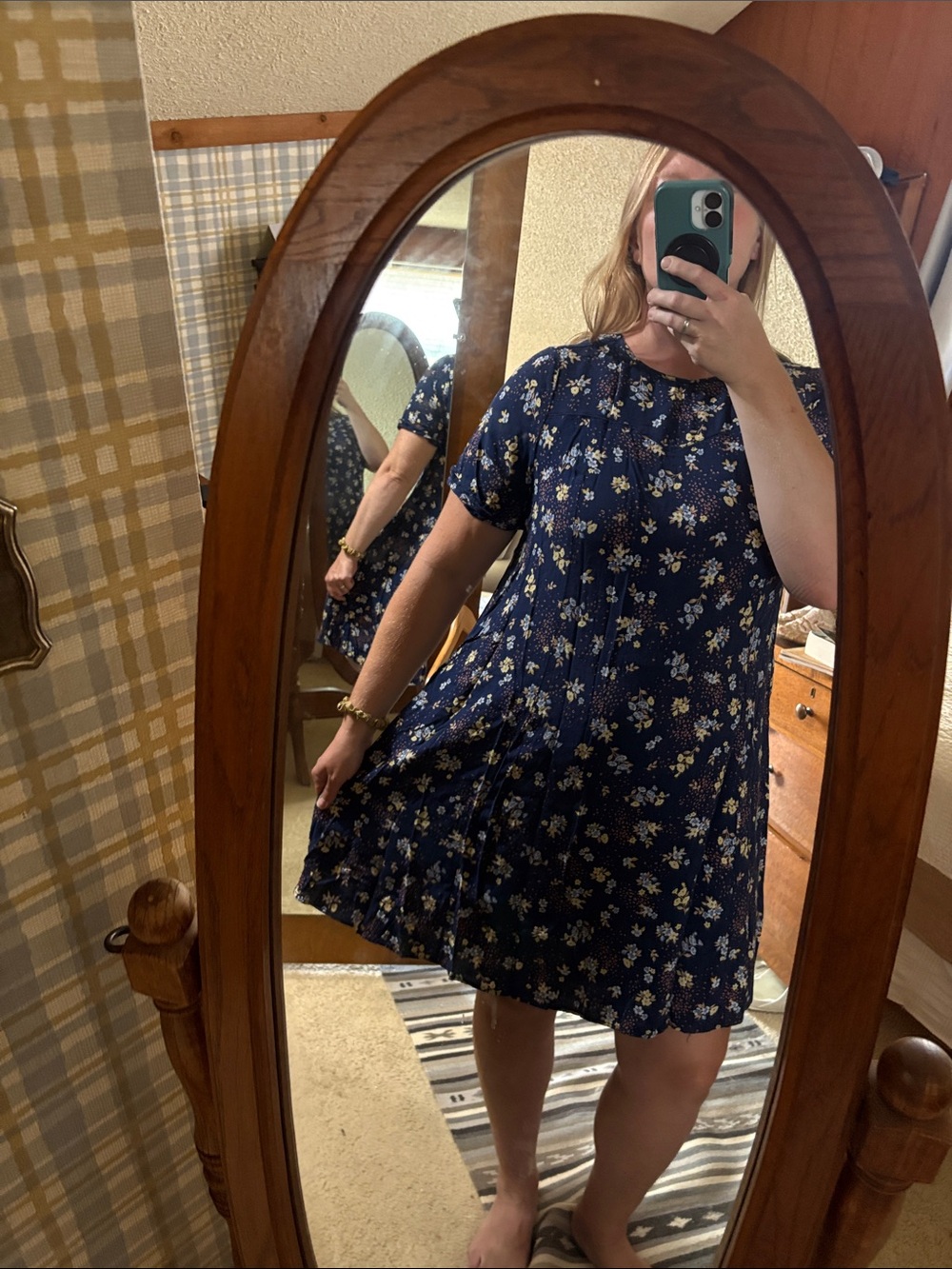 Torrid Blue Floral Midi Dress